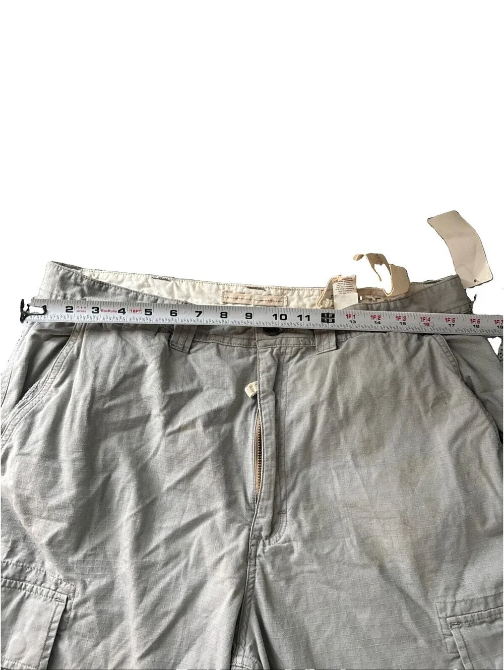 NWT Chaps Denim Mens Cargo Shorts Size 36 Gray Cotton Casual Utility K21704 New